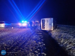 Wypadek autobusu między Głuchowem a Kosiną