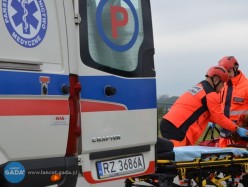 Wypadek w Husowie. Ranny kierowca przebywa w szpitalu