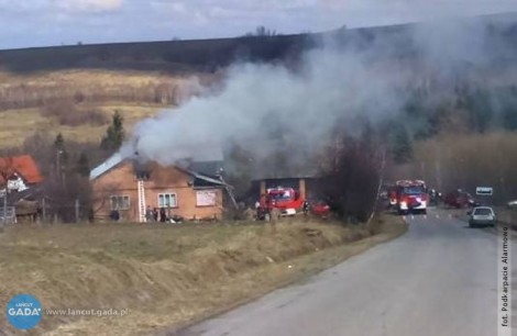 Pożar domu w Handzlówce