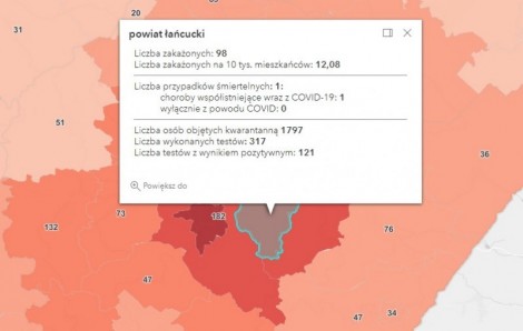 Wzrasta liczba zakażeń w powiecie, ponad 1,7 tys osób w kwarantannie