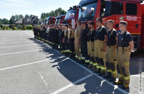 Ćwiczenia strażaków z powiatu