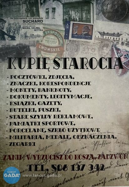 KUPIE STAROCIA - zadzwoń 506137342