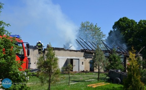 Pożar parafialnej stodoły w&nbsp;Białobrzegach