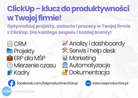 Konsultant ClickUp wdrożenie CRM i zarządzanie projektami